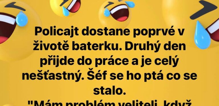 Máme pro Vás dva vtipy, která vás pošlou do kolen! Policajt dostane poprvé v životě baterku….