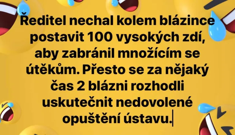 VTIP: Útěk z blázince: Ředitel nechal kolem blázince postavit 100….