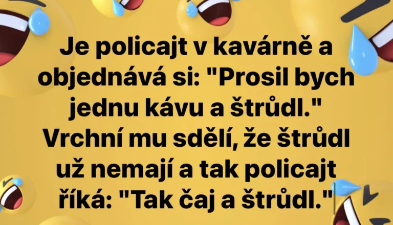 VTIP: Je policajt v kavárně a objednává si: „Prosil bych jednu kávu a štrůdl…