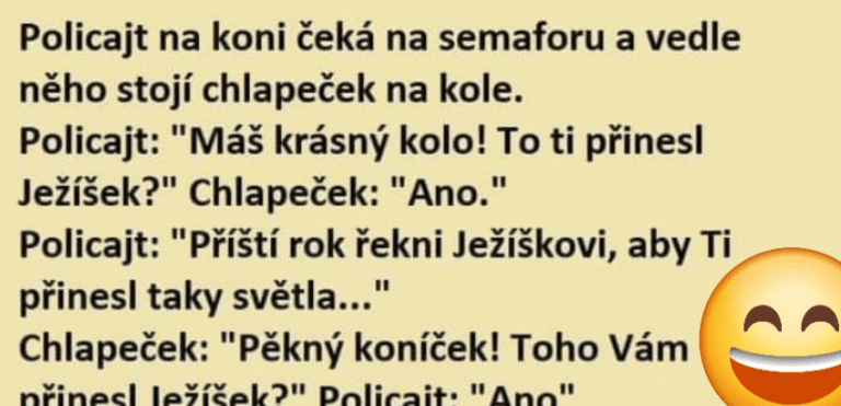 Nejlepší VTIP včerejšího dne z naší skupiny :D! Policajt na koni čeká na semaforu! :D